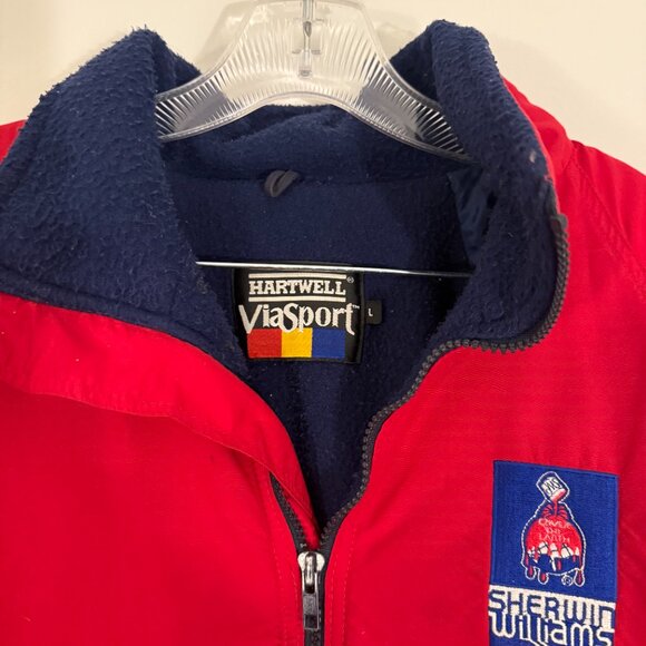 Vintage Hartwell ViaSport Polarfleece Red Jacket | Great Condition | Large - Picture 3 of 9